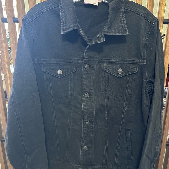 Nickelodeon Black Jean Jacket with Purple Rugrats 90s Cartoon Back Panel - Picture 2 of 6